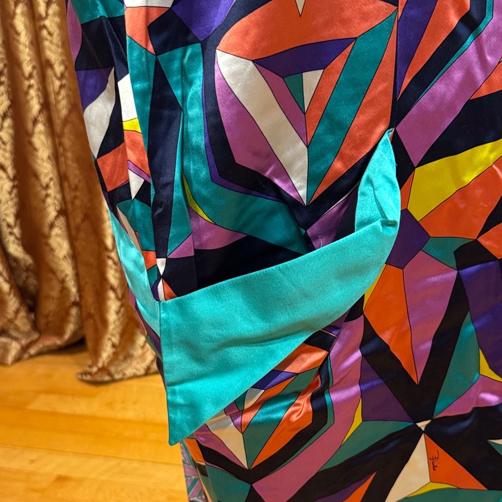 Emilio Pucci Black and Multicolor Mini Dress - Picture 3 of 6